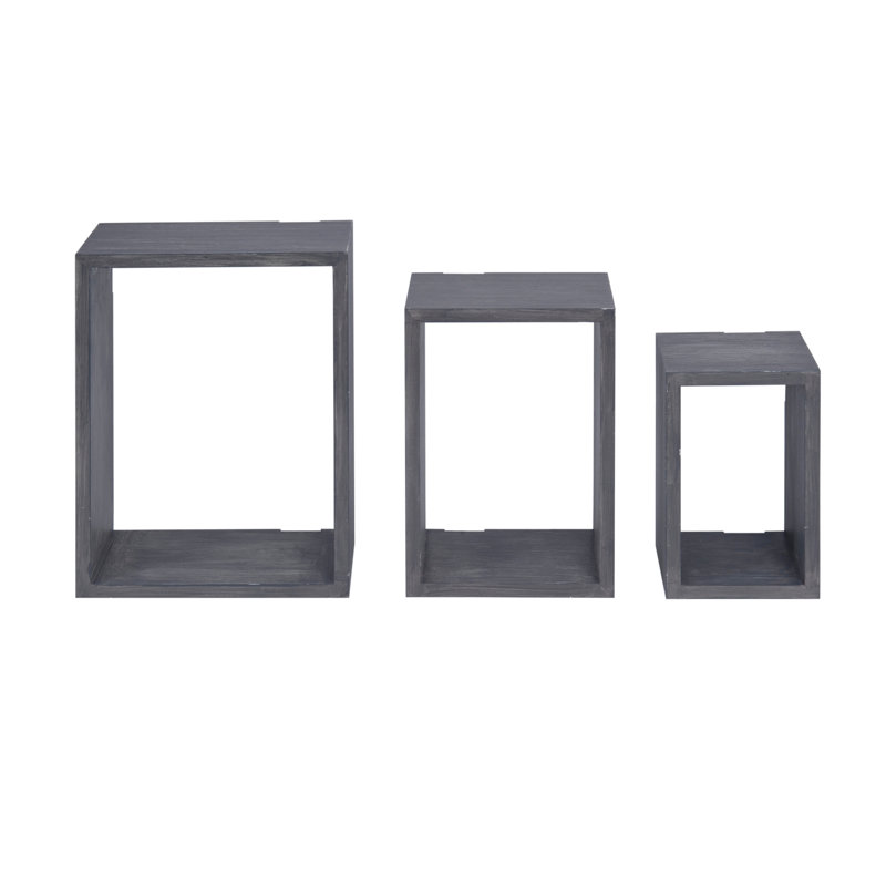 Cubes rectangulaires 3 pièces MELannco, gris