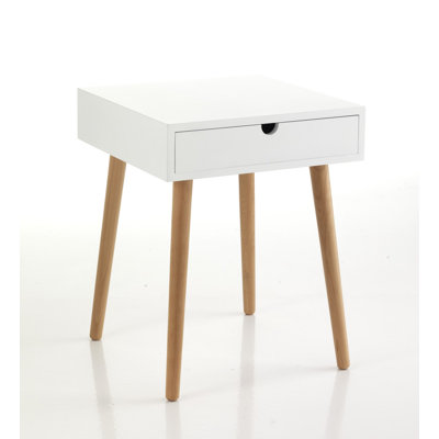 Emiliano 40cm W Solid + Manufactured Wood Bedside Table
