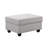 Leo 125" Light Gray Linen 8Pc Modular L-Shape Sectional Sofa And Ottoman-33931446