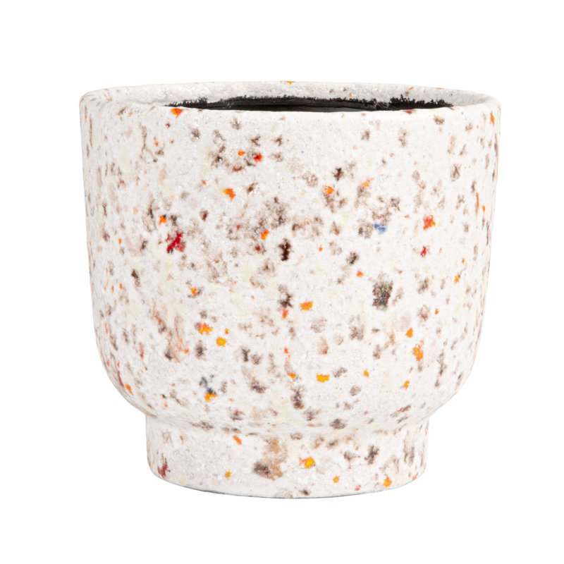 Jardinière en terre cuite, finition terrazzo