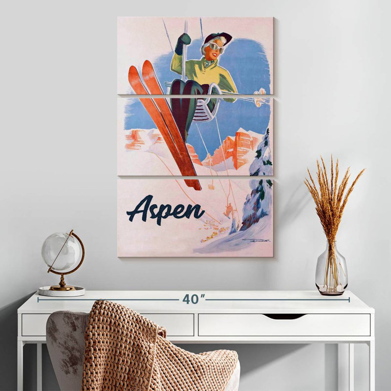 Sireci Vintage Aspen Ski Lift, 32" H x 20" W