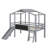 Endearing Twin Loft Bed With A Ladder, A Slide, And A Lovely House Design-114463710