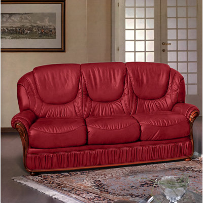 Kinzer Faux Leather Sofa