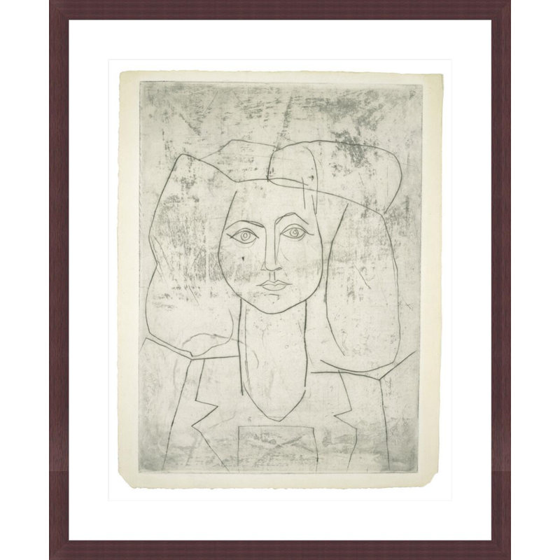Portrait de Francfort vêtu d'un costume par Pablo Picasso - Impression Giclée sur cadre, H 28,5 po x l 23,5 po