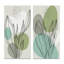 «Green Botanical Abstract Leaves I», ensemble de 2 peintures-1339930715-1339930714