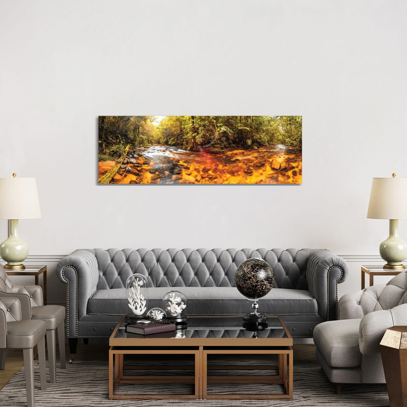 Jungle Panorama III by Glauco Meneghelli - Print on Canvas, 30.48 cm H x 91.44 cm W x 1.91 cm D, Wrapped Canvas