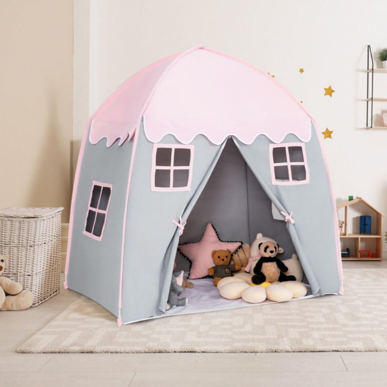 Large Indoor Outdoor Portable Fairy Kids Play Tent with Storage