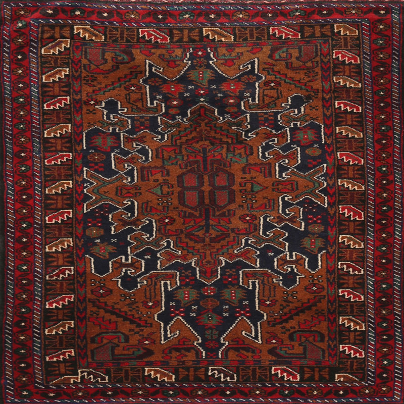 Oriental Indoor Rug, Square 3'