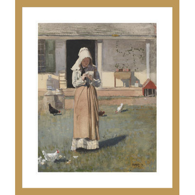 The Sick Chicken by Winslow Homer -Framed Giclee Print