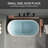 43'' X 23'' Freestanding Soaking Solid Surface Bathtub In White