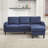 3-Seat Combo Sofa with Storage Ottoman,Sectional Couch, L Shaped Bench with A Footrest-1714645565