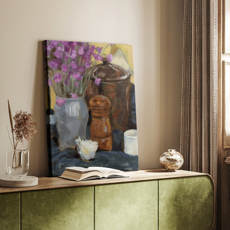 Nature morte aux fleurs séchées - galerie Cavas sur mesure, H 12 po x l 8 po
