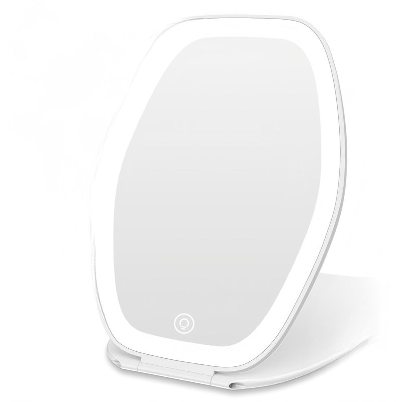 Miroir de voyage pour voyage avec lumière