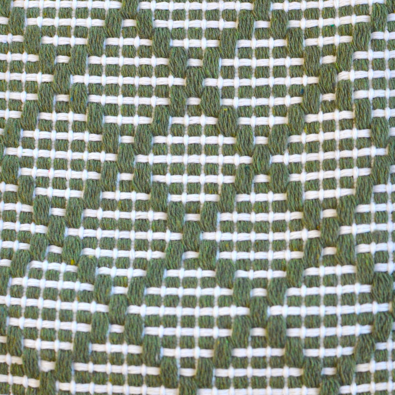 Chemin de table Boho, 72 po x 14 po, Vert olive
