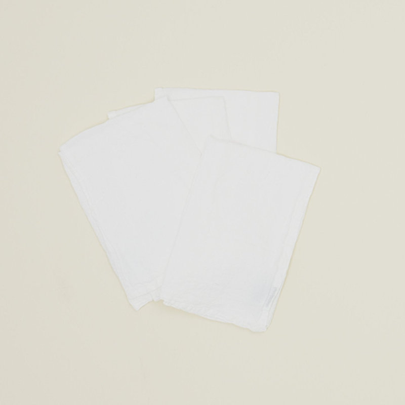 Simple Linen Napkin - Set Of 4, White