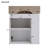 21.6" Floating Bathroom Vanity - Ceramic Basin + Left Storage & Rose Gold Handle