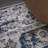 Sarok Boho Medallion Machine-Washable Navy/Light Gray Rug-1069694623