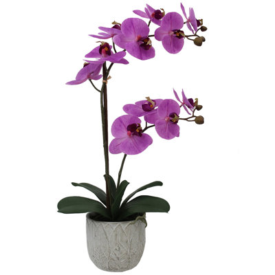 Mikasa 22-In Orchid Artificial Greenery W/Decorative Pot, Pink