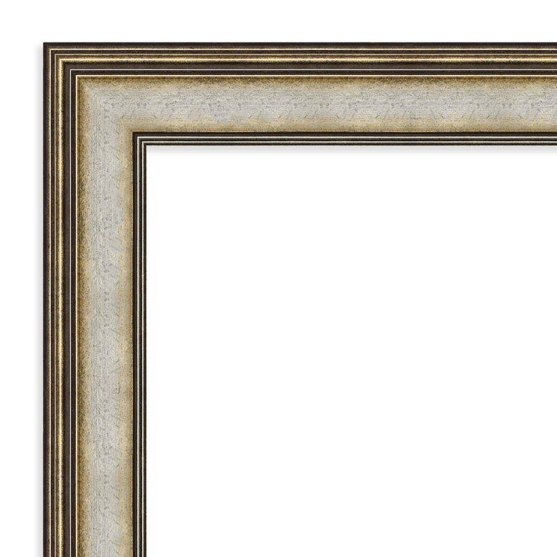Mezzanine argent antique encadré tableau blanc effaçable, H 23 po x l 17 po