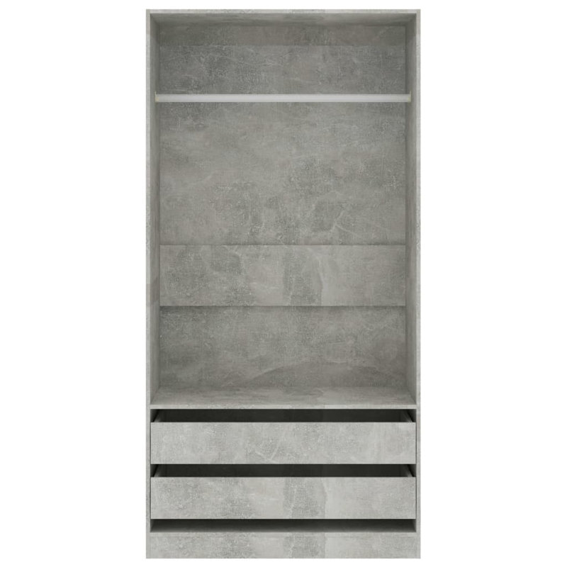 Adia Manufactured Wood Wardrobe, Grey