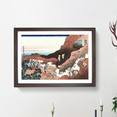Climbing on Mt. Fuji by Katsushika Hokusai - Picture Frame Painting Print
