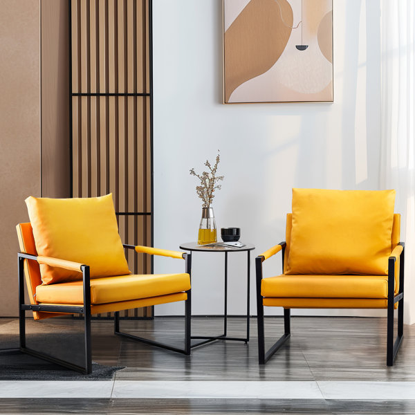 Ebern Designs Allouette Faux Leather Armchair - Wayfair Canada
