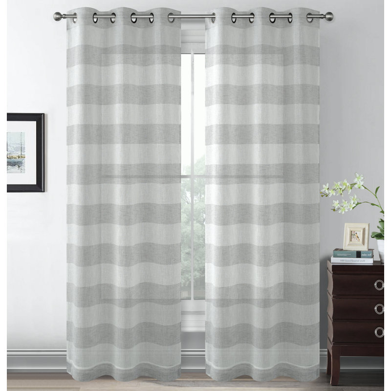 Koski Sheer Sliding Panel Pair, Gray