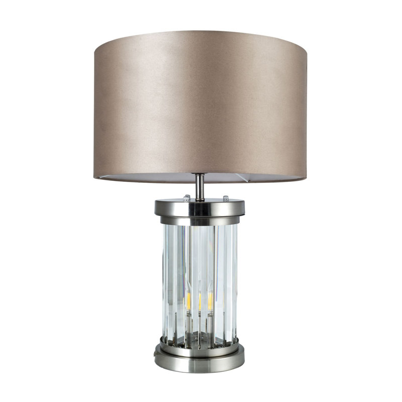 Brock Metal Table Lamp, Satin Chrome, Satin Chrome
