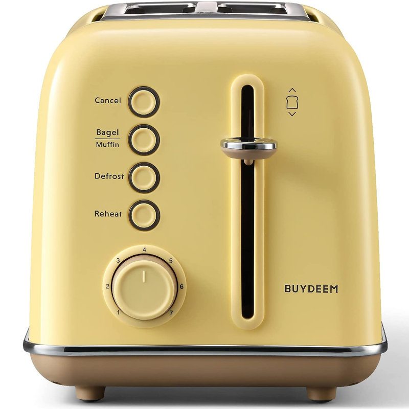 Buydeem 2-Slice Toaster, Mellow Yellow