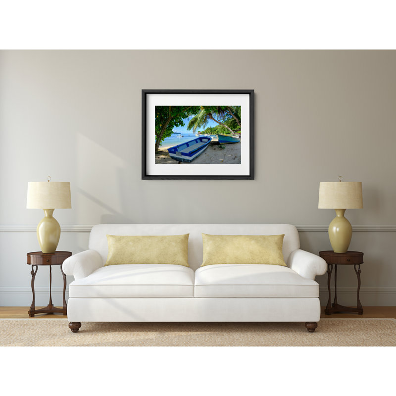 Gone Fishing Print by Joseph Regan, 14" H x 16" W x 0.75" D, Black