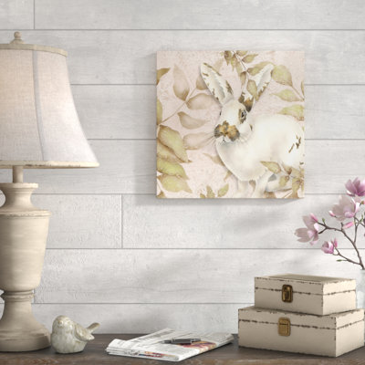 « lapin leaves », reproduction d’impression sur toile tendue