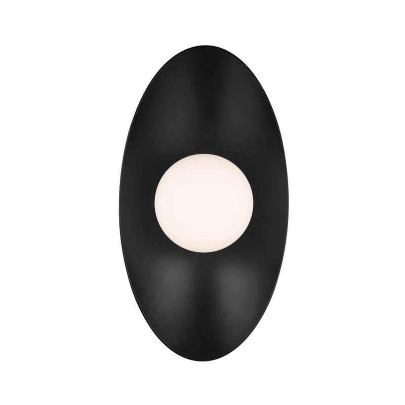 Joni 1 - Light LED Flush Mounted Sconce, 16" H x 5.6" W x 8.6" D, Mattte Black