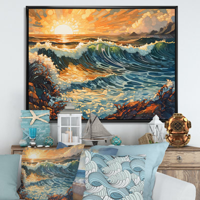 Impression sur toile Bright Sun Majestic Waves I