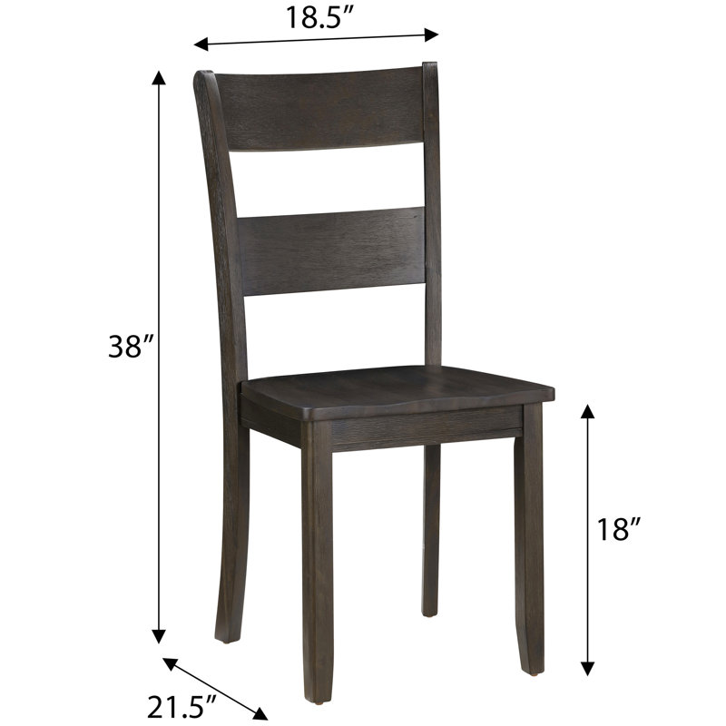 Chaises d'appoint en noyer vieilli (2) - transitionnel avec dossier pour les heures de repas ordinaires, rectangulaire, solide, finition chaude rustique, pieds fuselés élégants (2 pièces) transitionnel, utilisation régulière