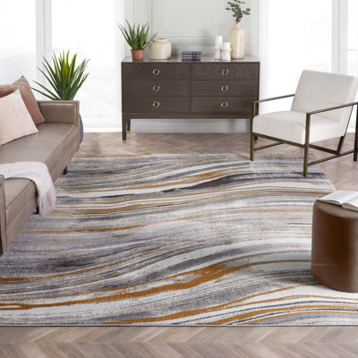 Verity Davina Abstract Synthetic Area Rug