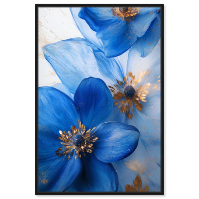 Twilight Teal Tint I Canvas Flower Wall Art by 