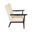Fauteuil d'appoint 33 po Eurika, blanc / noir