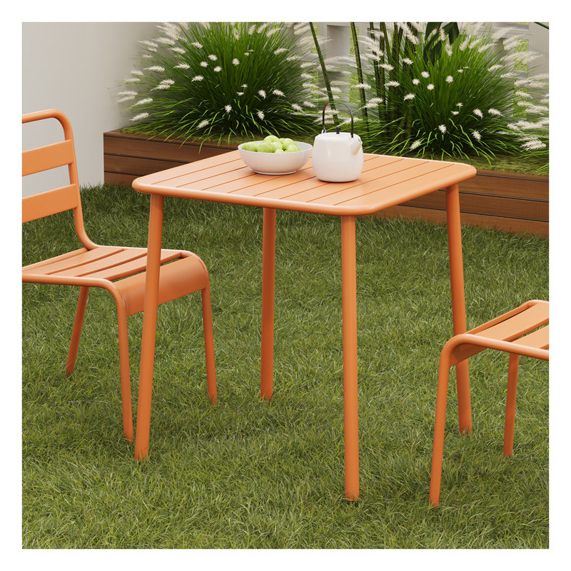 Table carrée pour l'extérieur Brick Red