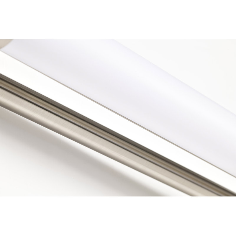 Misaye - 36 po. Lentille en acrylique DEL pour meuble-lavabo, Nickel brossé