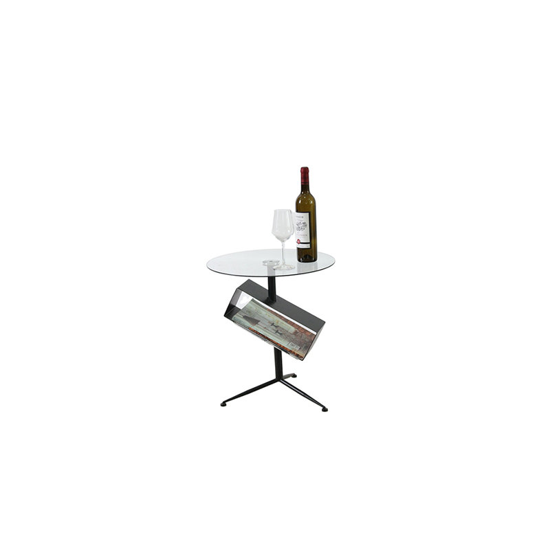 Aathavan Glass Top End Table