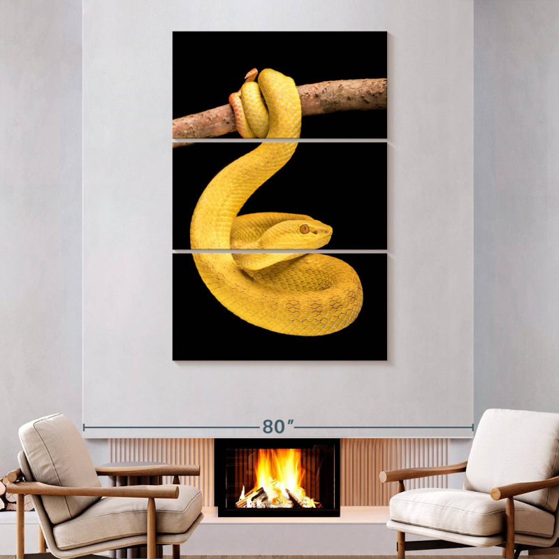 Brampt Venomous Pit Viper, 74" H x 48" W