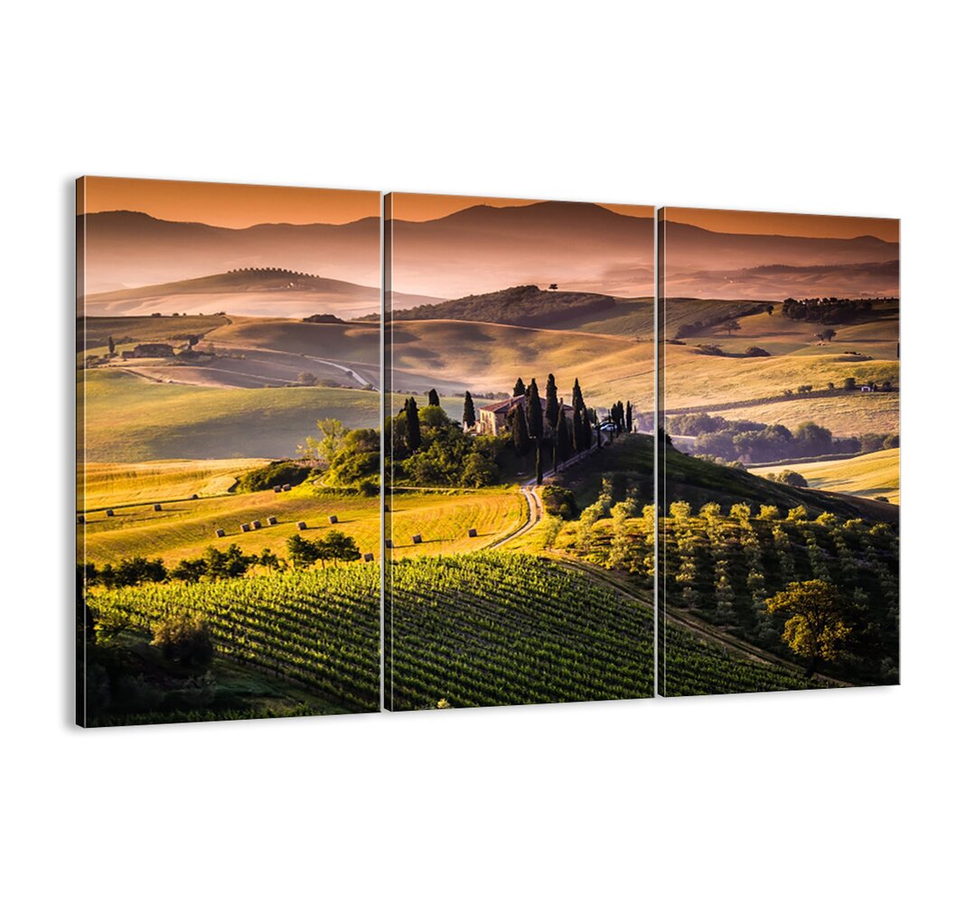 3-tlg. Leinwandbilder-Set - Fotografie „Arkadia - Tuscan Landscape”