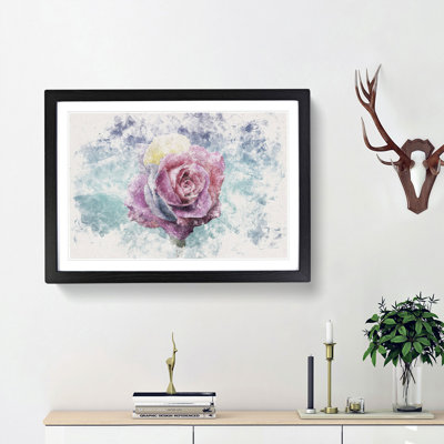 Multicoloured Rose Flower - Framed Print