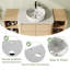 Meuble-lavabo simple mural 54 po avec plateau en pierre reconstituée et portes à fermeture en douceur 54 po