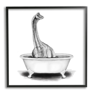 " Dinosaur Vintage Bathroom Tub " by Rachel Nieman