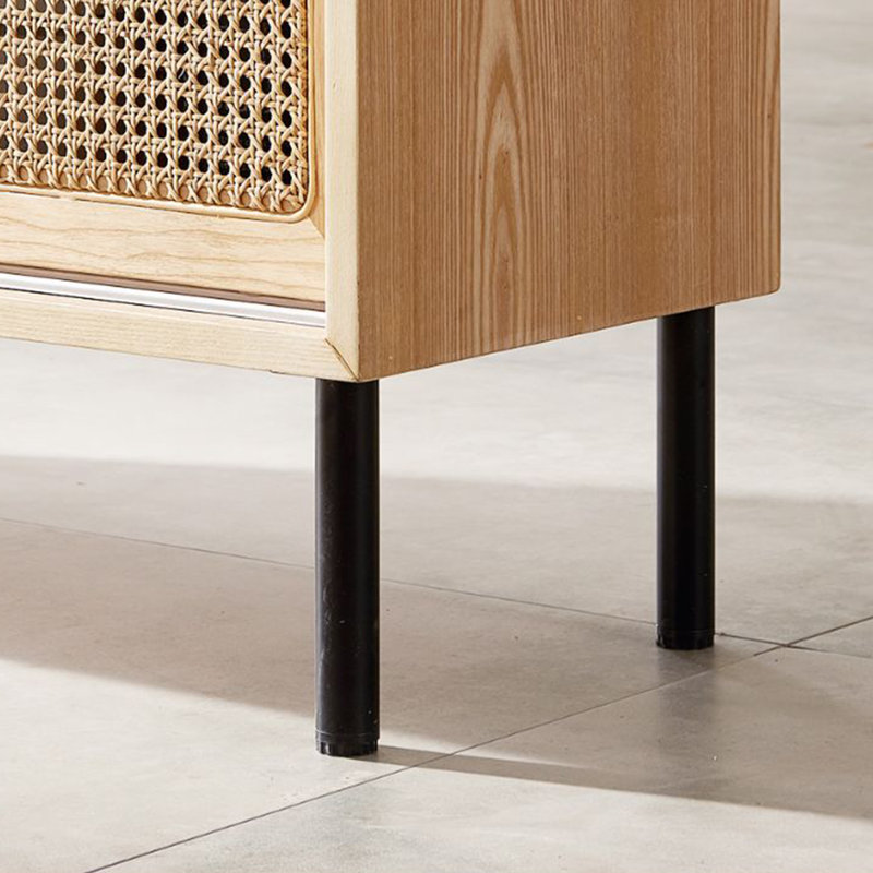 Armoire de rangement en rotin tissé, Burlywood