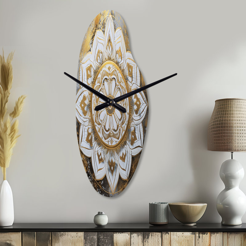 Horloge murale asymétrique blanche Mervilus, Grand