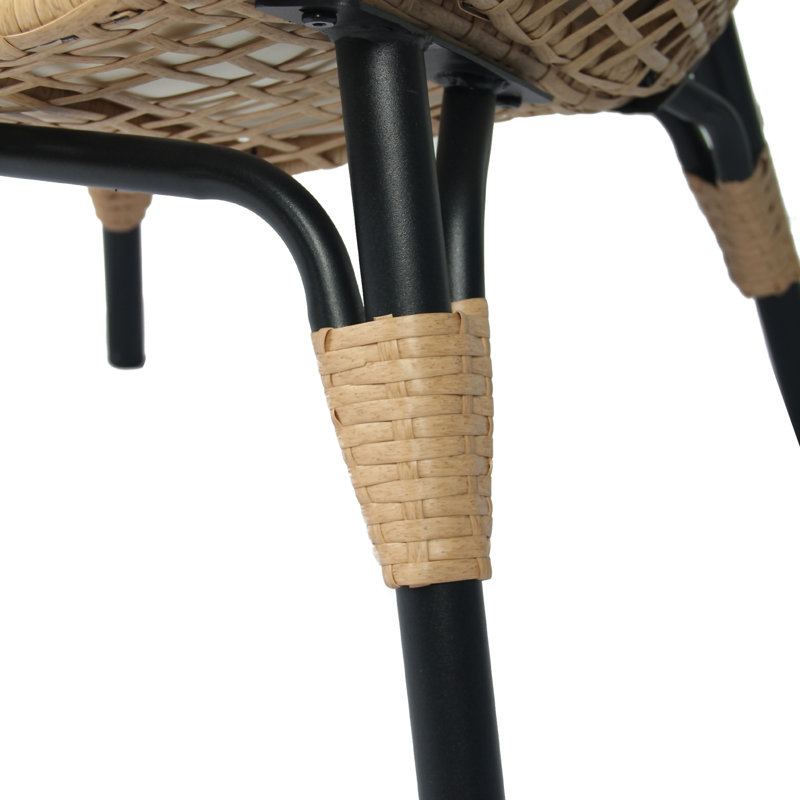 Fauteuil ergonomique exquis en rotin pour une détente ultime