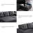 Upholstered Pull Out Sectional Sofa With Chaise-1194635776