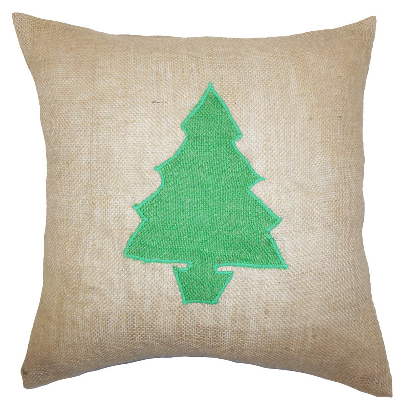 Coussin en lin arbre de noël